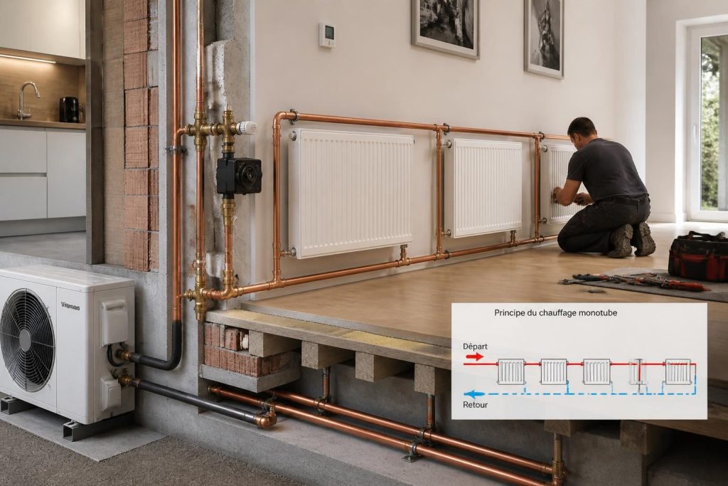 découvrez le fonctionnement du chauffage monotube, ses options de rénovation et comment il peut être compatible avec une pompe à chaleur pour une efficacité énergétique optimale.